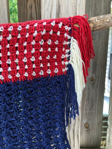 4th of July Boho PonchoFringe