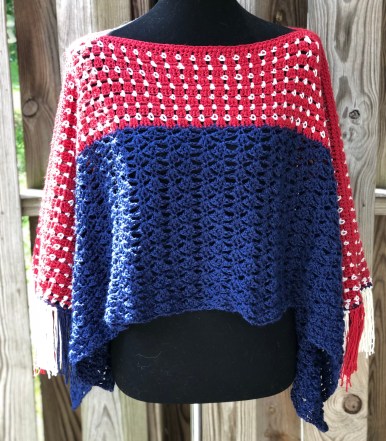 4th of July Boho PonchoFront